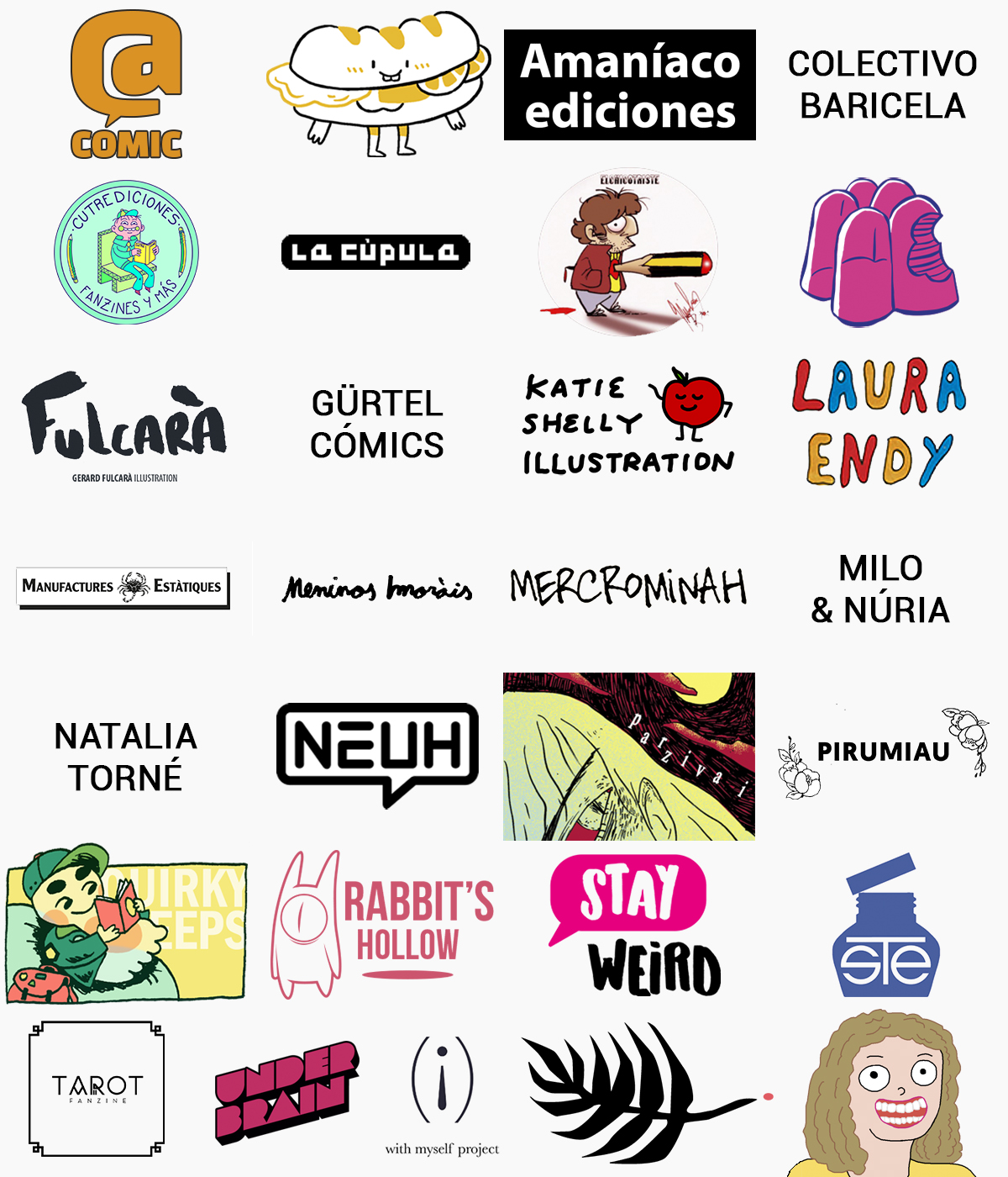 Logotipos de los expositores de Oh! comics 2018